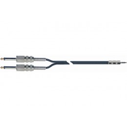 Quik Lok AD30-3 Компонентный кабель 2 Mono Jack Male - Stereo Mini Jack, 3 м