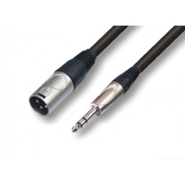 Roxtone MXJ240/1 Кабель микрофонный XLR 3P - 6,3мм stereo Jack, 1м