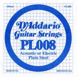 D'Addario PL008 Одиночная струна для акустической и электрогитары
