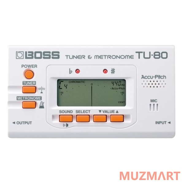 Boss TU-80-WH Хроматический тюнер и метроном