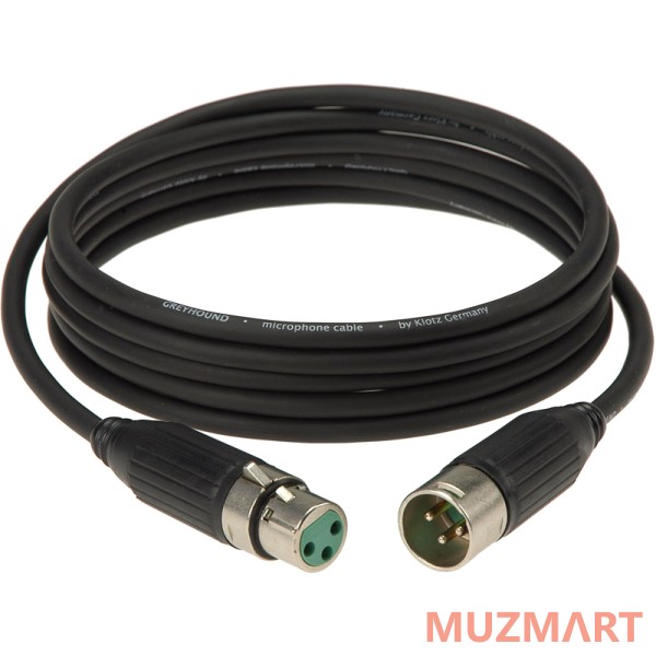 Klotz GRK1FM1000 GREYHOUND Микрофонный кабель, разъемы Klotz XLR мама XLR папа, длина 10 м