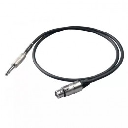 Proel BULK200LU6 Микрофонный кабель, 6.3мм Jack <->XLR мама, 6м
