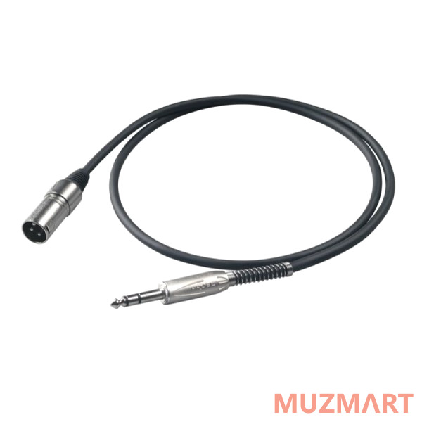 Proel BULK230LU05 Микрофонный кабель джек-XLR, 0,5м