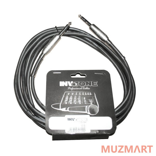 Invotone ACM1205S BK Аудио кабель 6,3 джек стерео - 6,3 джек стерео, 5м