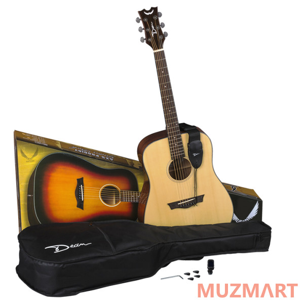 Dean AX PDY GN PK Комплект акустическая гитара, чехол и аксессуары