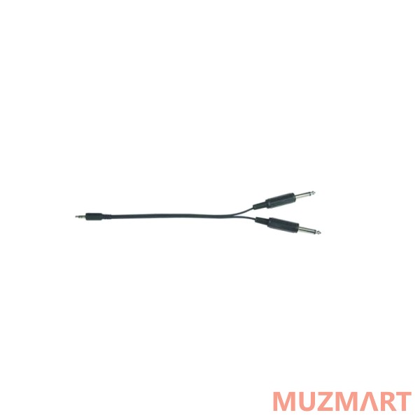 Bespeco BT550M Кабель готовый, JACK stereo 3.5мм (SS40M)- 2 x JACK 6.3